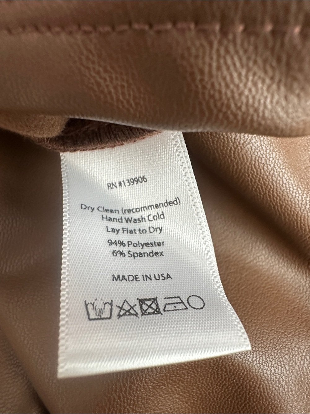 Ripley Rader Los Angeles Brown Faux Leather Tank Top Size 2 Small Made USA - Picture 3 of 6
